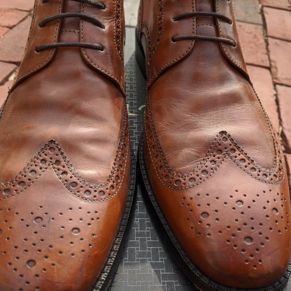 COLE HAAN GIRALDO WNGTP II - BRITISH TAN CP - USED IN BOX WITH BAG - SIZE 11.5 M - Picture 6 of 16